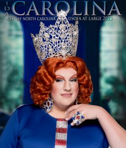 Ida Carolina wearing her Miss Gay North Carolina USofA At Large crown.
